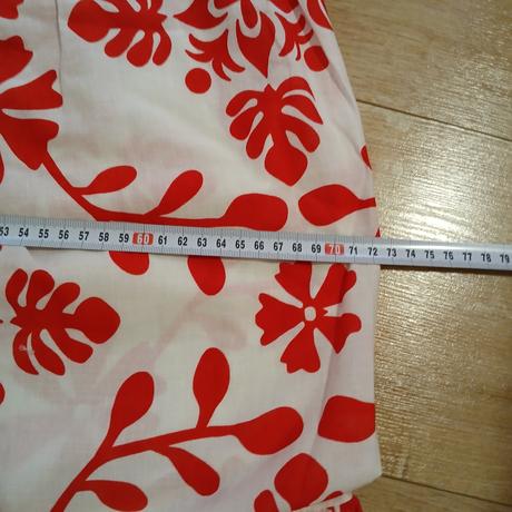 Bielo-červené kvetované dlhé šaty, f&f,48