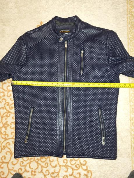 Kabát prechodný, koženka, l