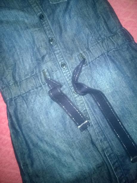 Riflové šaty h&m vel 134/140/146, h&m,140