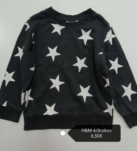Mikina s hviezdami, h&m,116
