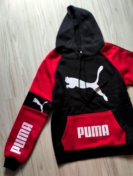 Čierno červená tepláková súprava, puma,152 - s