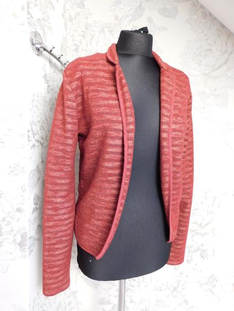 Luxusny mikinovy blejzer bez zapinania, 36