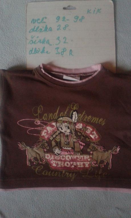 Tricko hnede, kik,92