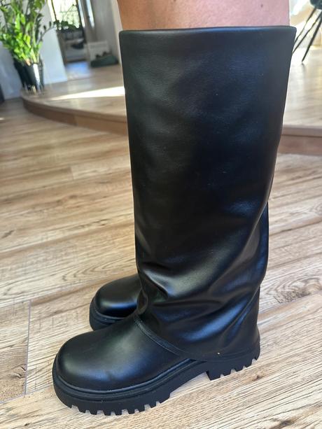 Štýlové čižmy, pull&bear,38