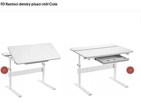Rastúci detský písací stôl cole, 