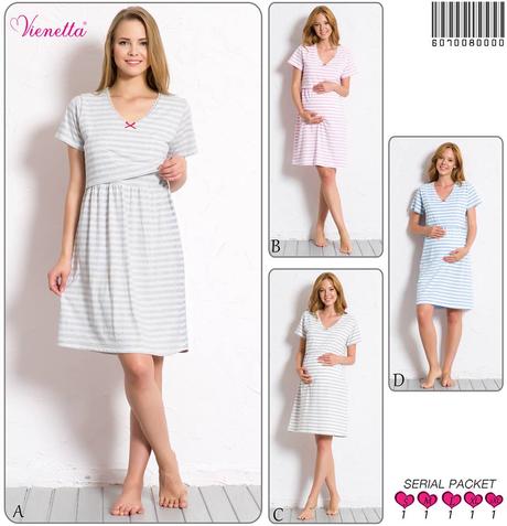 Materská nočná košeľa na kojenie bavlnená, vienetta secret,l - xxxl