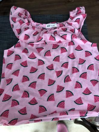 Letné tričko s volanom, h&m,128