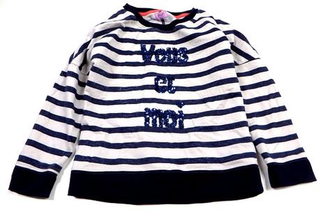 Pásikavá mikina s trblietkami, f&f,128