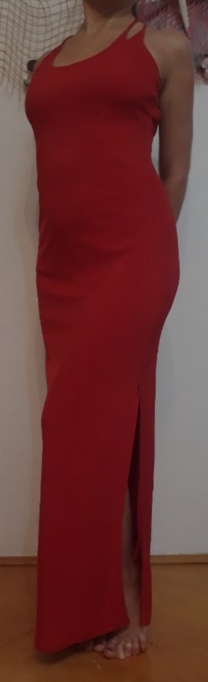 Spolocenske saty cervene, s