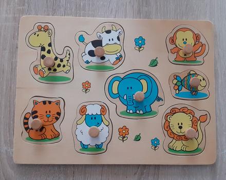 Vkladačka drevená - zoo, 