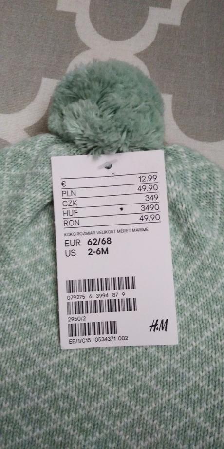 H&m zimna čiapka s rukavičkami, h&m,68