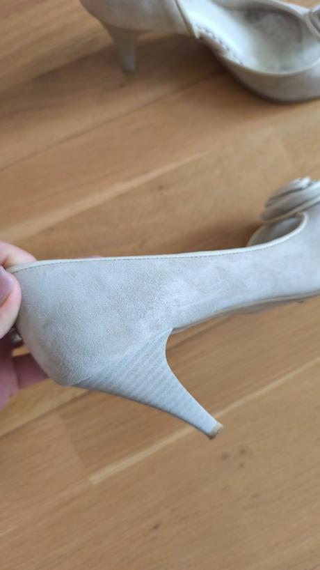 Béžové zamatové lodičky veľ.38, 38