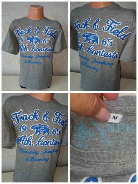 Chlapčenské melírované tričko s nápismi, track&field,128