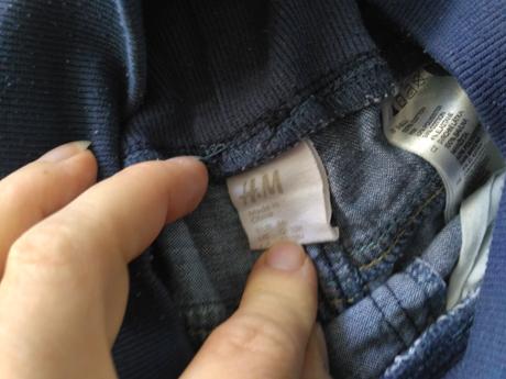 Tenké riflové gate s vyvýšeným pásom, h&m,86