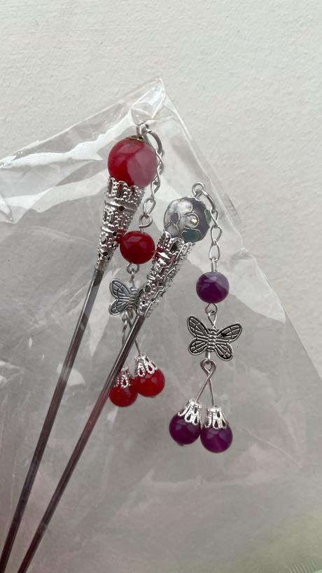 Čínske/japonské ihlice spony do vlasov motýľ, 