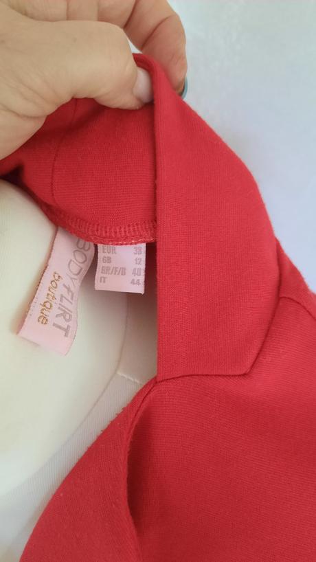 2.šaty červené s opaskom, bonprix,38