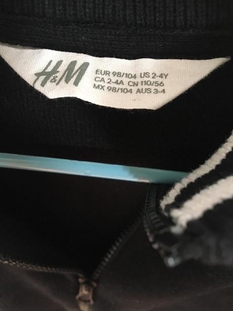 Pulóver na zips, h&m,104