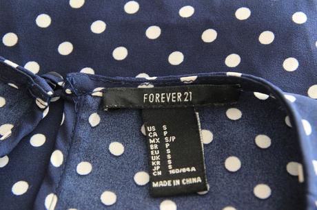 Elegantný bodkovaný top, forever 21, s, s