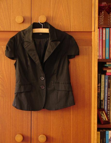 Dámske bavlnené čierne sako, m