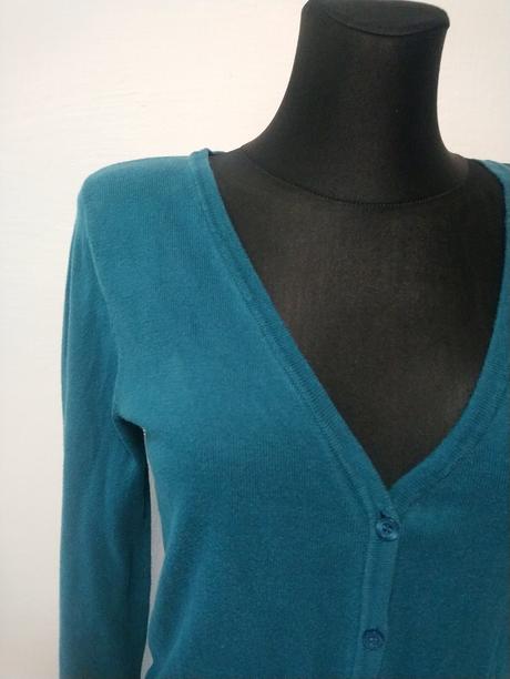 Dámsky modrý tenký sveter, flash lights, s