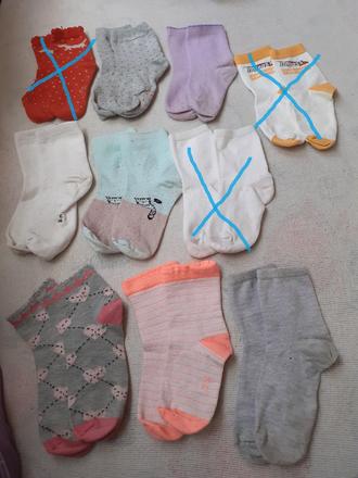Balík 7 párov ponožiek veľ. 27-33, 27