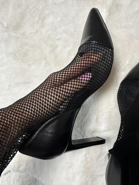 Čierne sieťované topánky na podpätku zn. zara, zara,40