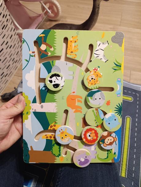 Drevená hra, motorická, posúvna, 