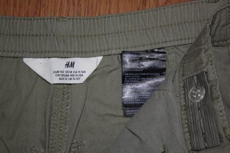 Kaki vreckáče, h&m,152