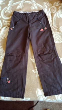 Hnedé nohavice, adidas,140