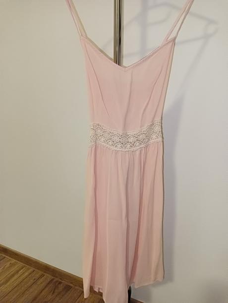 New look pastelové vzdušné šaty s čipkou, new look,s