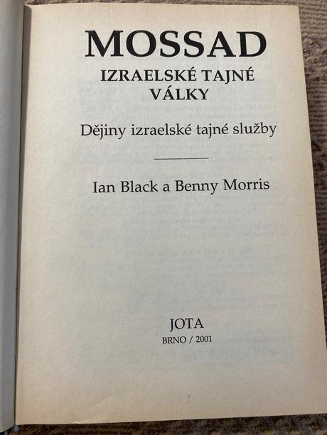 Mossad izraelské tajné války  ian black benny morr, 