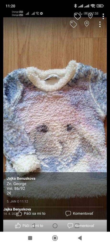 Huňatý svetrík so zajacom, george,86