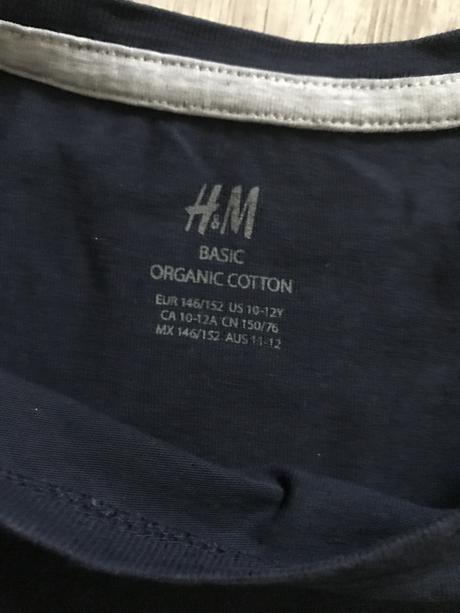 Tričko basic 10-12 rokov, h&m,146
