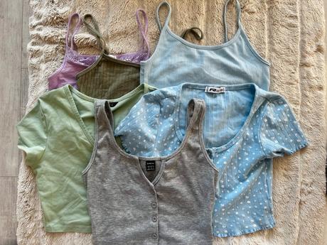 Crop top tielka a trička, xs