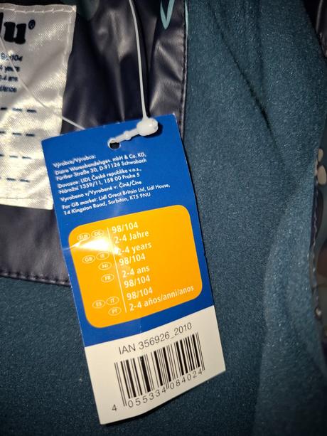 Zateplená bunda do dažďa, lupilu,98