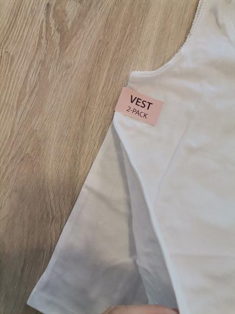 2 x biele dievčenské tielko, pepco,110 / 116