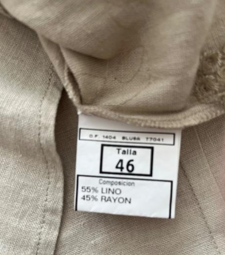 Ľanová vyšívaná košeľa vel.46/l-xl, xl
