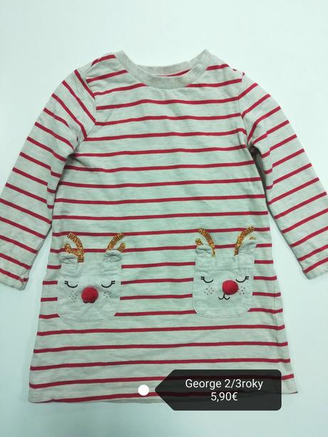 Vianočné šaty / tunika / mikina so sobmi, 98