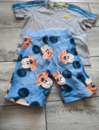 Handmade kraťasky + tričko adidas -110/116, adidas,116