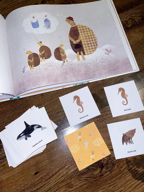 Kniha greta + pexeso morské tvory,