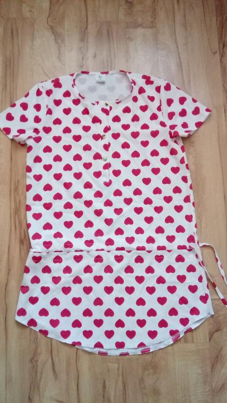 Srdiečková predĺžená blúzka, s