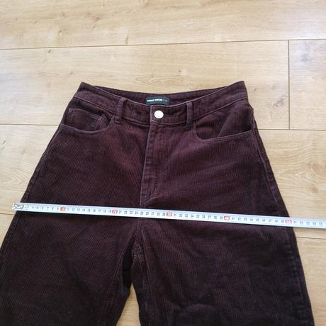 Tmavohnedé bavlnené menčestráky s vysokým pásom, tally weijl,s