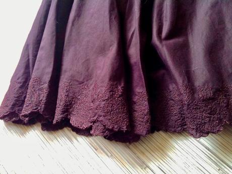 Bavlnena sukna s krajkou, s