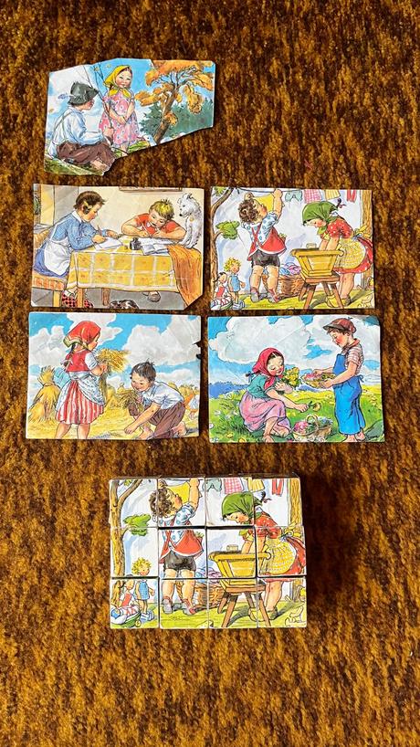 Retro drevené kocky, 