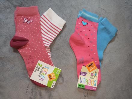 Ponožky, 2 páry, 31-34, 31 / 32 / 33 / 34