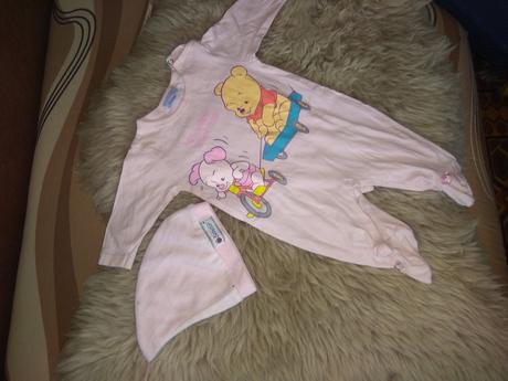 Pyžamo s čiapkou 56/62 dievca macko pu, disney,56