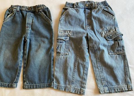 Bavlnené šúchané rifle- džegíny v. 86/92, 86