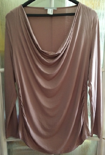 Dámske tričko s padavým golierom, l