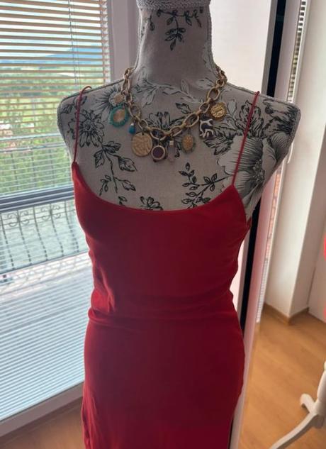 Elastické mini šaty zara - modré + červené, zara,l