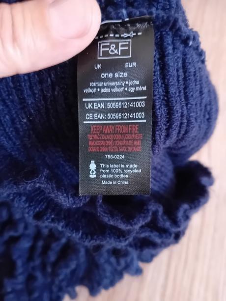 Tmavomodrý šál/tunel, f&f